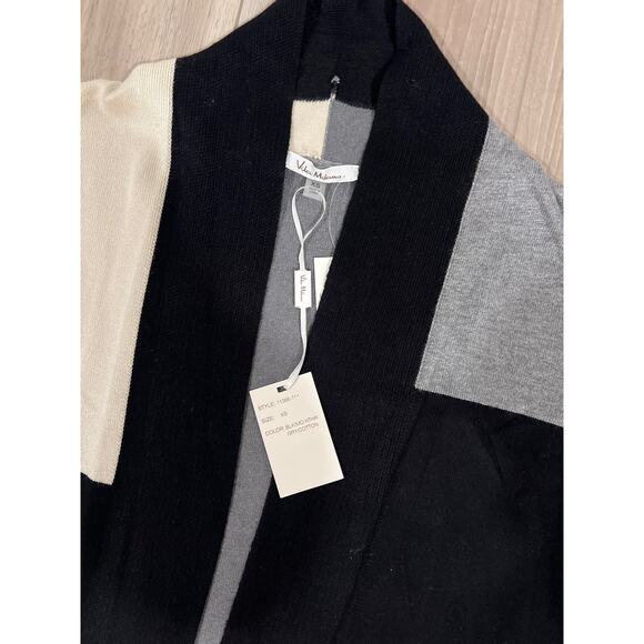 Vila Milano, Gray, Black, Long Line Cardigan Size XS, KB106 - Picture 3 of 4